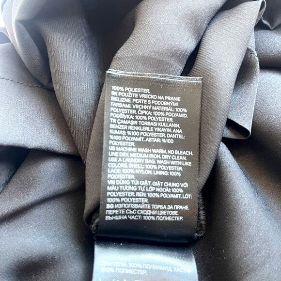 H&M Black Lace Racerback Halter Dress Size 4 - Picture 10 of 10